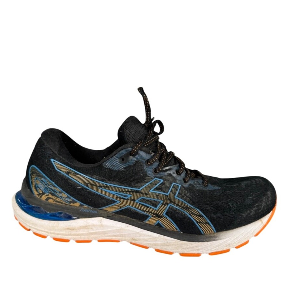 Asics Gel-Cumulus Mens Running Shoes Black Blue Orange FlyteFoam Sneakers 9.5